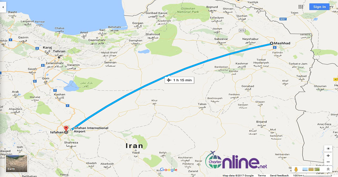 بلیط چارتری مشهد به اصفهان