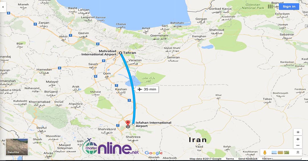 بلیط چارتری تهران به اصفهان