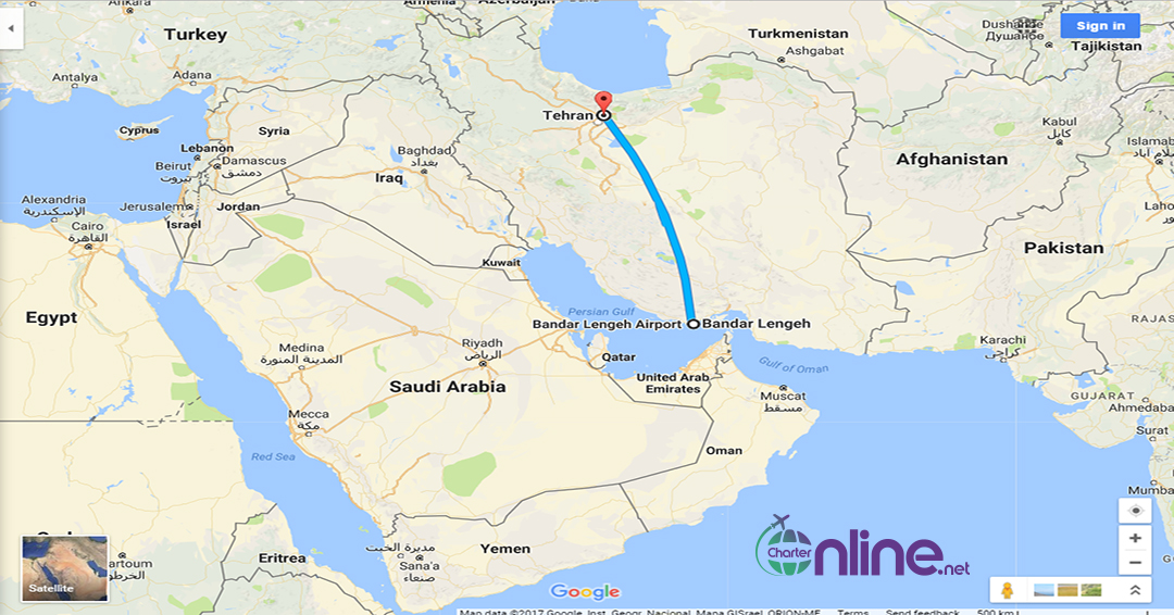 بلیط چارتری تهران به بندر لنگه