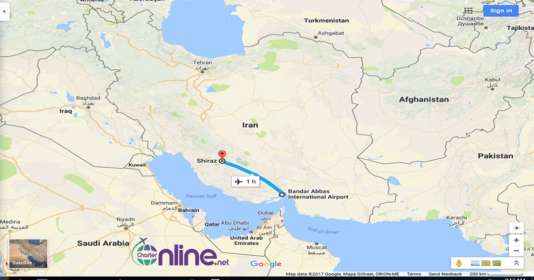 بلیط چارتری بندرعباس به شیراز