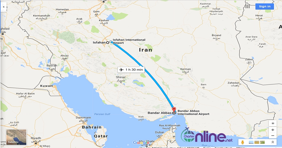 بلیط چارتری بندرعباس به اصفهان