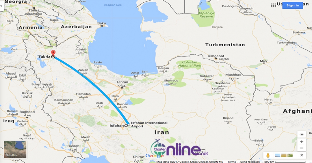 بلیط چارتری اصفهان به تبریز